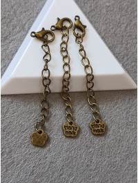 Подовжувач із карабіном/ Бронза/Кабін 12 мм/ ланцюг 5 см