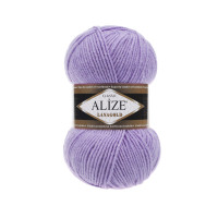 Пряжа ALIZE LANAGOLD колір світло-фіолетовий № 166  / 240 м / 100 г / Турція