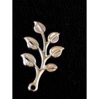 Металлическая подвеска *веточка*. Размер - 19*36мм. Цвет- серебро. Упаковка 1 шт.