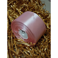 Атласная лента/ 5 см/ 33 метра/  пудра