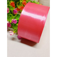 Атласная лента/ 5 см/ 33 метра/  светло красный