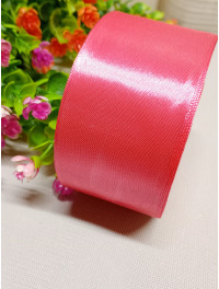 Атласна стрічка/5 см/33 метри/світло-червоний