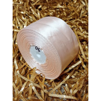 Атласная лента/ 5 см/ 33 метра/  персиковый бледный/ 06