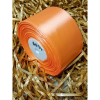 Атласная лента/ 5 см/ 33 метра/  персиковый насыщенный / 6034