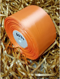 Атласна стрічка/5 см/33 метри/ персиковий насичений/6034