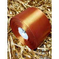 Атласная лента/ 5 см/ 33 метра/  коричневый