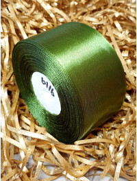 Атласна стрічка/5 см/33 метри/хакі