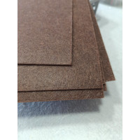 Фетр для рукоделия. Толщина - 3 мм. Размер листа 20×30 см. Цвет - коричневый