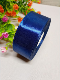 Атласна стрічка/4 см/33 метри/ темно-синій