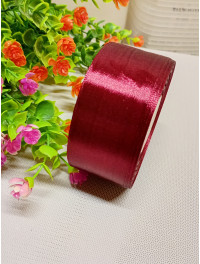 Атласна стрічка/4 см/33 метри/бордо