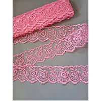 Мереживо яблучко/ширина 4 см/рожевий/1 метр