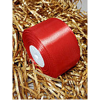 Атласна стрічка/5 см/33 метри/червоний