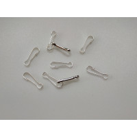 10 шт.) Застібка-карабін. Колір  срібло. Розмір  1,4×0,5 мм.