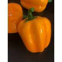 Перець муляж із пінопласту. 10 см. Колір жовтий