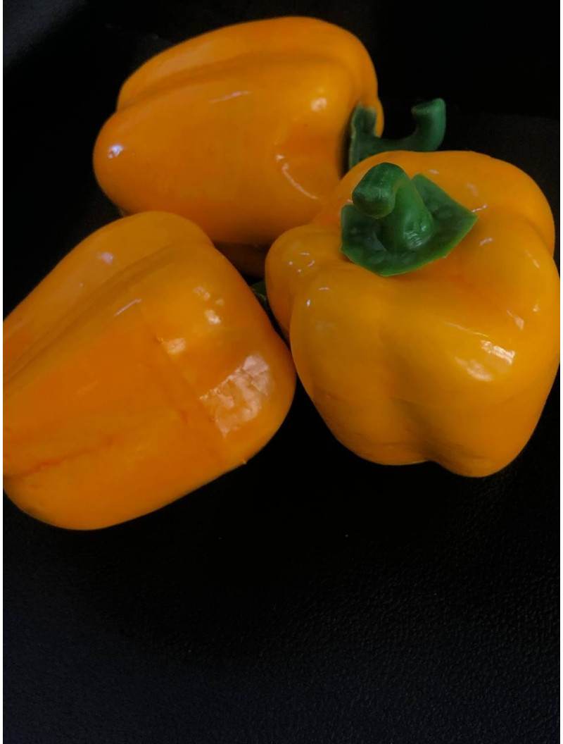 Перець муляж із пінопласту. 10 см. Колір жовтий