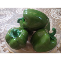 Перець муляж із пінопласту. 10 см. Колір зелений