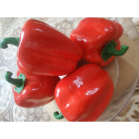 Перець муляж із пінопласту. 10 см. Колір червоний