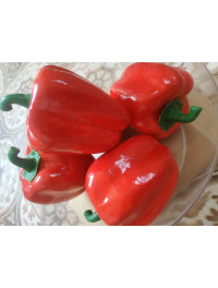 Перець муляж із пінопласту. 10 см. Колір червоний