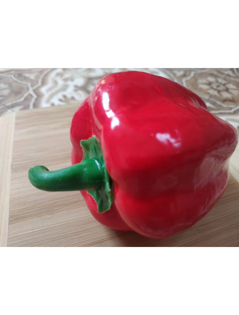 Перець муляж із пінопласту. 10 см. Колір червоний