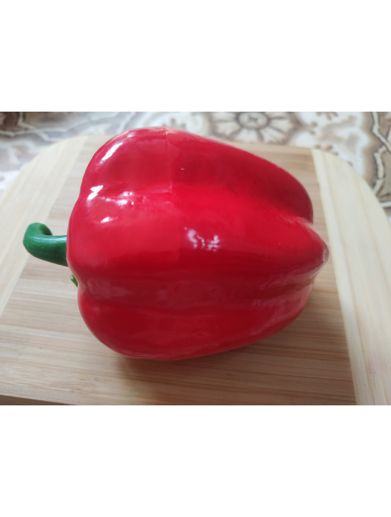 Перець муляж із пінопласту. 10 см. Колір червоний