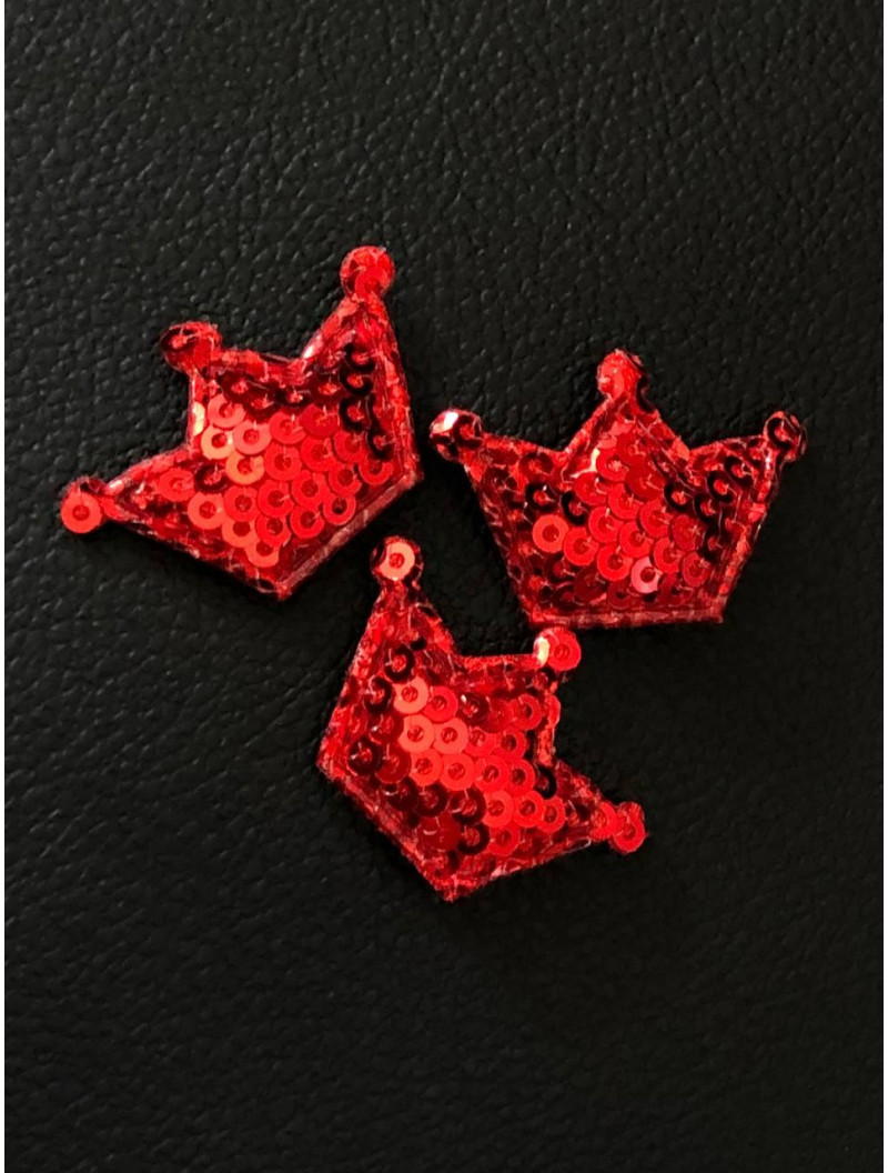 Патчі "Корона" Колір червоний. Розмір 3,2 см×2,2 см.
Матеріал  тканина, паєтки. Ціна вказана за 1 шт.