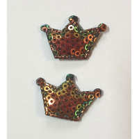 Патчи "Корона" Цвет синий Размер 3,2см&times;2,2см.
Материал ткань, пайетки. Цена указана за 1 шт.