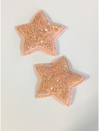 Патчі "Зірка" Колір  персиковий. Розмір  3,8 см.
матеріал  екошкіра. Ціна вказана за 1 шт.