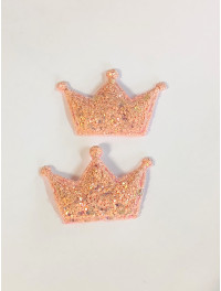 Патчі "Корона" Колір  персиковий. Розмір  4,3 см×2,7 см. Ціна вказана за 1 шт.