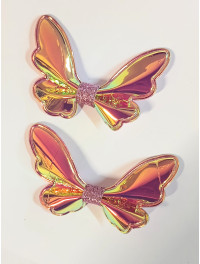 Патчі "Бантик-метелик" Колір рожевий із відливом. Розмір  7,5 см×5,2 см. Ціна вказана за 1 шт.