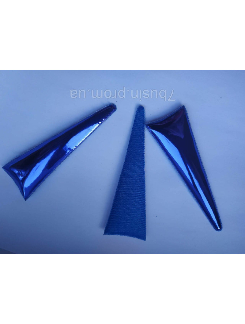 Патчі "Рог єдинорога" Колір синій. Розмір  10,3 см×3,3 см. Ціна вказана за 1 шт.