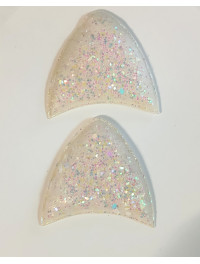 Патчі "Вушка" Колір білий.   Розмір  5 см×6 см.
ціна вказана за пару