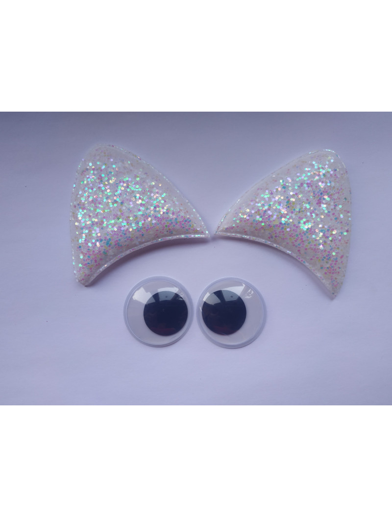 Патчі "Вушка" Колір білий.   Розмір  5 см×6 см.
ціна вказана за пару