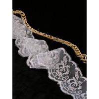 Мереживо Яблучко 4 см, білий (1 метр)