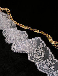 Мереживо Яблучко 4 см, білий (1 метр)