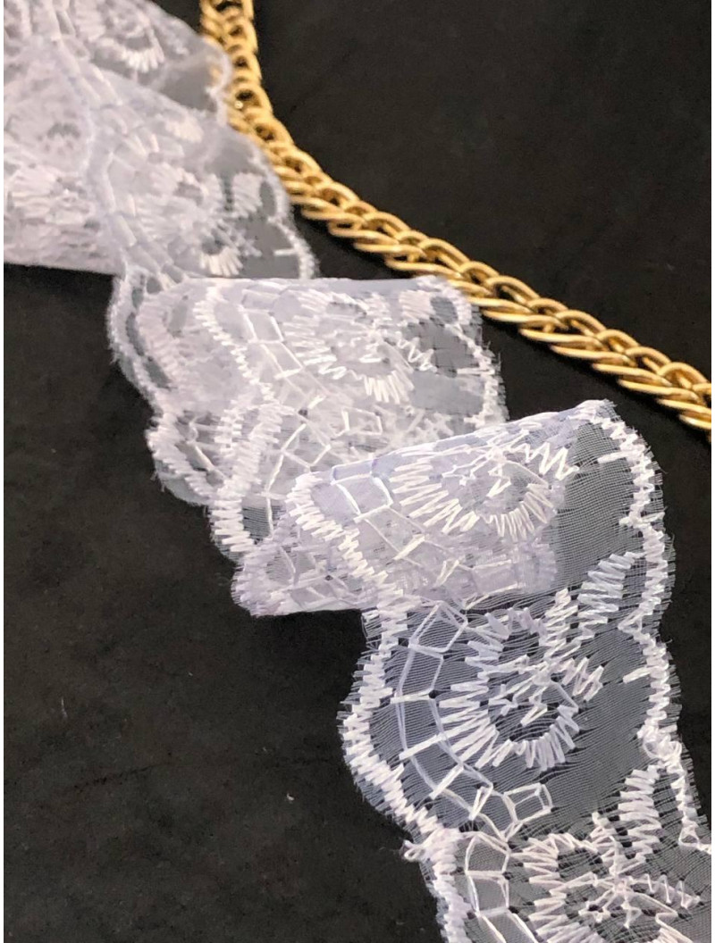 Мереживо Яблучко 4 см, білий (1 метр)