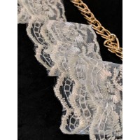 Мереживо яблучко/ширина 4 см/молочій/1 метр