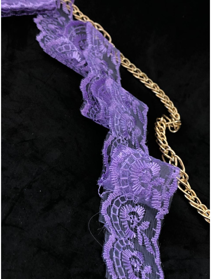 Мереживо яблучко/ширина 4 см/фіолетовий/1 метр