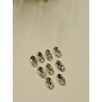 Страз (скло) в металлевій основі. Розмір 6*12 мм. Колір - прозорий