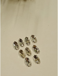 Страз (скло) в металлевій основі. Розмір 6*12 мм. Колір - прозорий