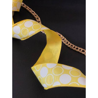 Репсовая лента. Ширина 4 см. Цвет желтый. Цена указана за 1 метр