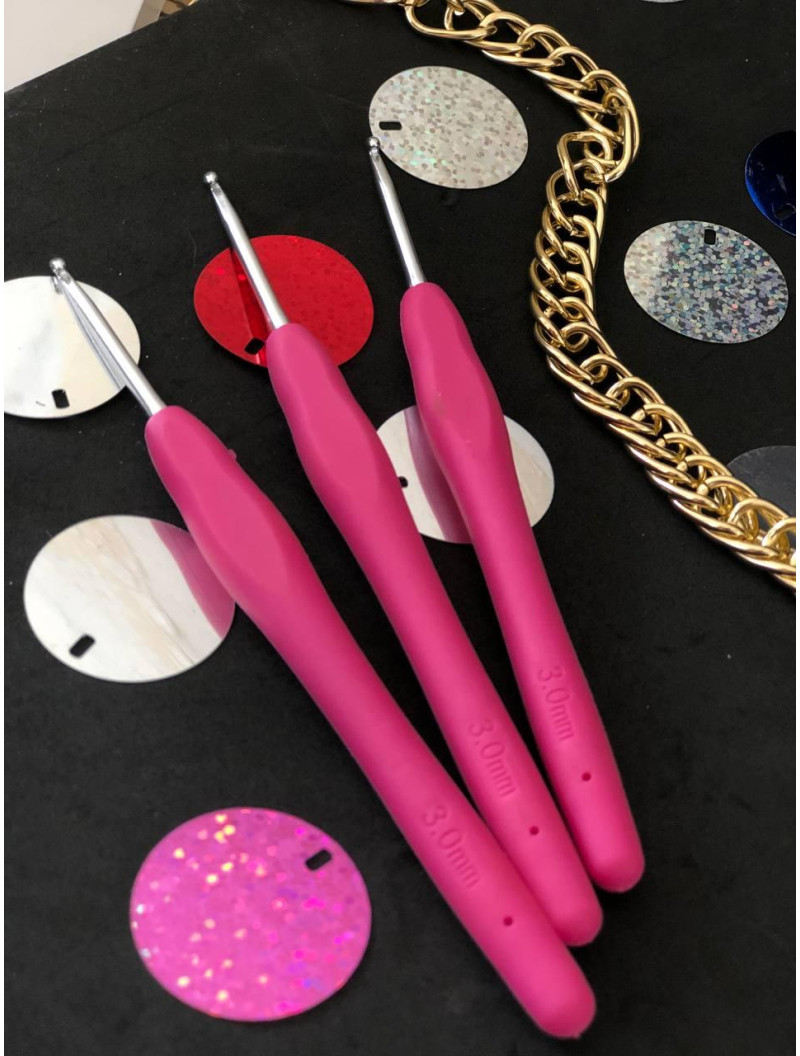 Гачок із силіконовою ручкою. Розмір 3 мм. Колір в асортименті