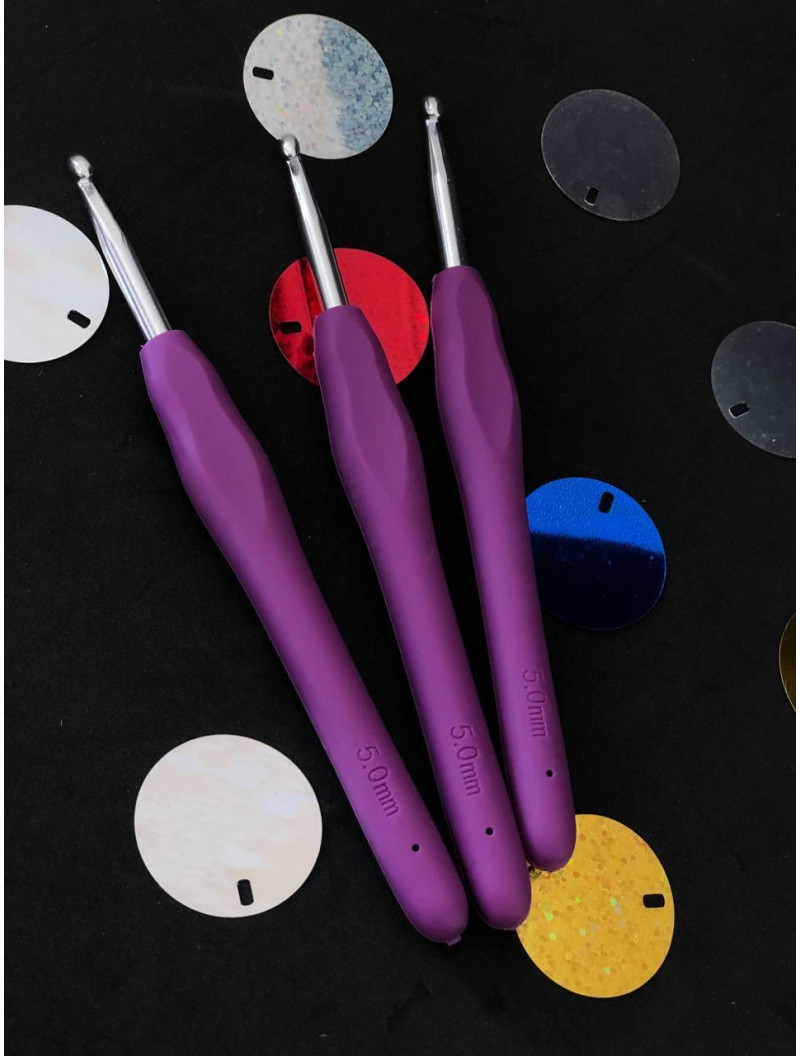 Гачок із силіконовою ручкою. Розмір 5 мм. Колір в асортименті