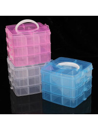 Органайзер "куб" 18 комірок. прозорий. Розмір  16,5×16,5×13