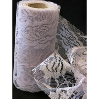 Фатин мереживний. Ширина  15 см. Колір  сірий. Ціна вказана за 1 метр