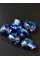 Страз (скло) в металевій оправі. Розмір  10×14 мм. Колір синій світліший