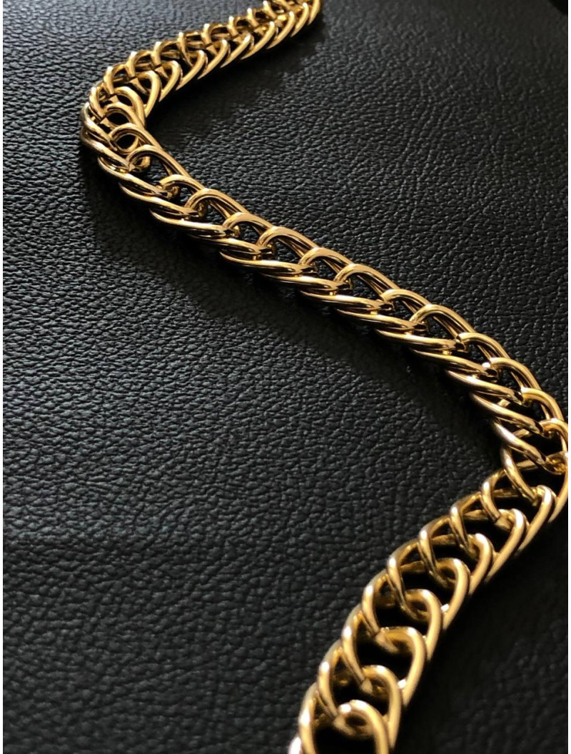 Ланцюг два сплетіння. Розмір ланки 1,5×1 см. Колір  золото. Ціна вказана за 1 метр