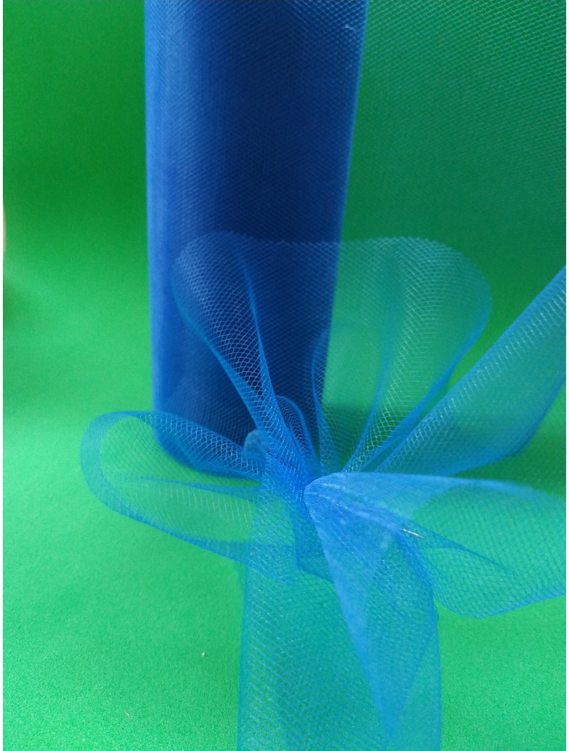 Фатин однотон. Ширина  15 см. Колір синій.  Ціна вказана за 1 метр