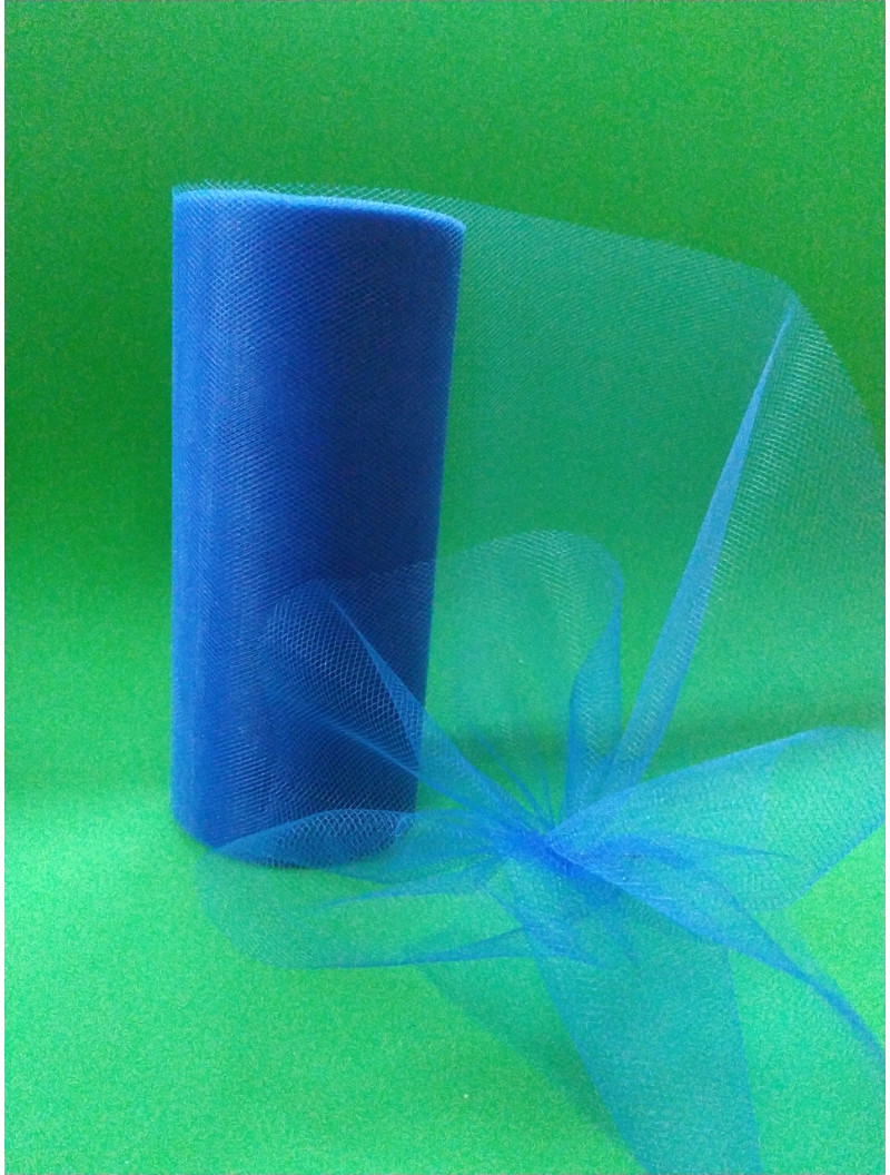 Фатин однотон. Ширина  15 см. Колір синій.  Ціна вказана за 1 метр