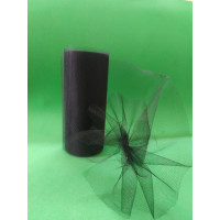 Фатин однотонный. Ширина 15 см. Цвет черный.  Цена указана за 1 метр