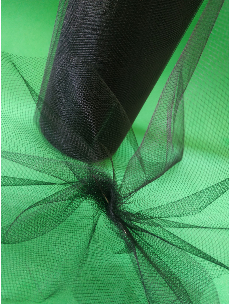 Фатин однотон. Ширина  15 см. Колір чорний.  Ціна вказана за 1 метр